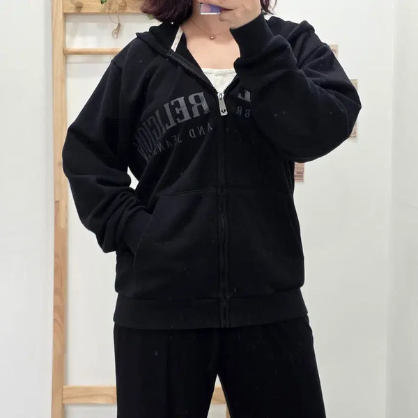[BUNJANG] True Religion Zip-Up Hoodie Black / [프립]100/트루릴리젼 후드 집업 검정