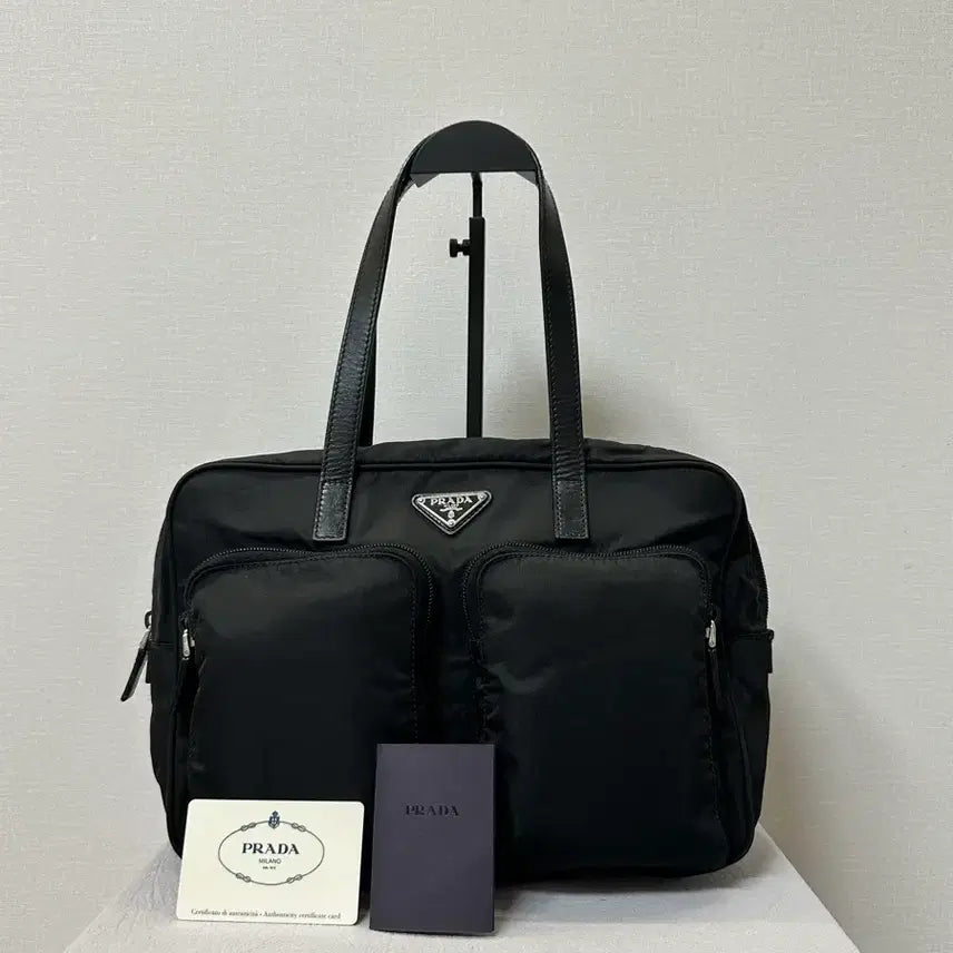 [BUNJANG] Prada Black Nylon Tote Bag Shoulder Bag / (개런티O) 프라다 블랙 나일론 토트백 숄더백 y2k