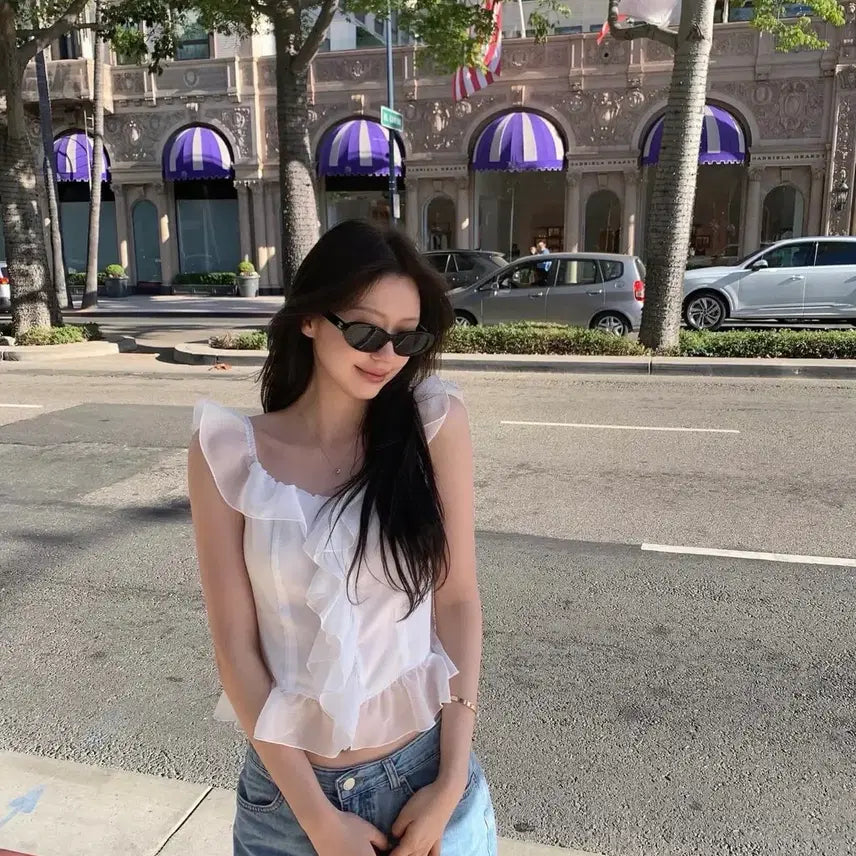 [BUNJANG] Leplaine Ruby Blouse Ivory S / 르플레인 루비 블라우스 아이보리 s