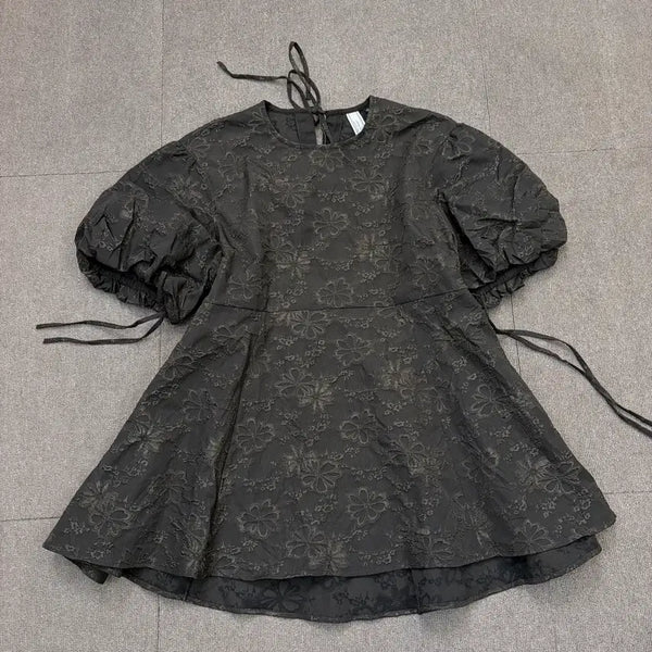 [BUNJANG] GU x Rokh Balloon Sleeve Tunic Khaki L / GU x rokh 지유 로크 벌룬 슬리브 튜닉 L