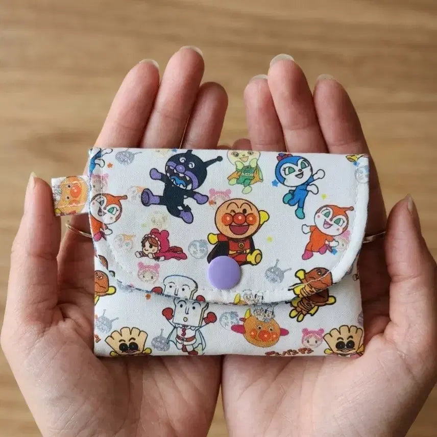[BUNJANG] Anpanman Snap Button Card Holder / 호빵맨 똑딱이 카드지갑
