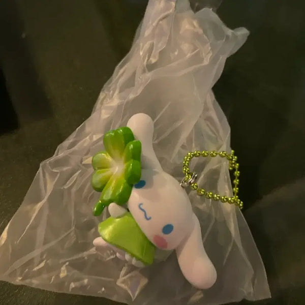 [BUNJANG] Sanrio Cinnamoroll Four-Leaf Clover Gacha Keyring / 산리오 네잎클로버 시나모롤 키링가챠