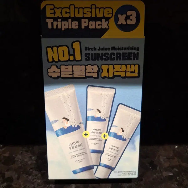 [BUNJANG] Round Lab Birch Juice Moisturizing Sun Cream 50ml 3-Pack / 라운드랩 자작나무 수분 선크림 50ml 3개입