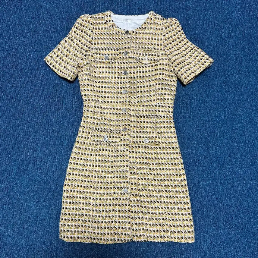 [BUNJANG] Maje Tweed Short-Sleeve Dress / 마쥬 반팔 트위드 원피스