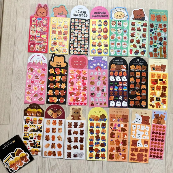 [BUNJANG] Pureureum Design Seal Stickers Bundle Set / 푸르름디자인 씰스 21장+조각스티커 일괄