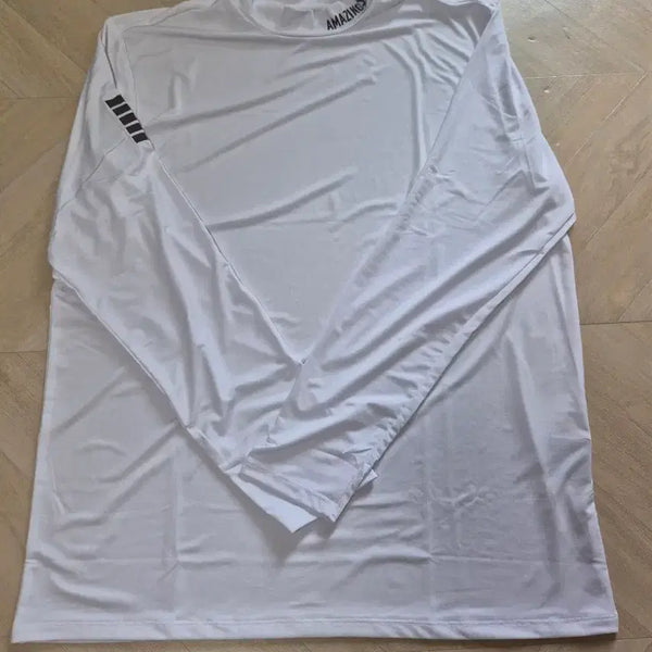 [BUNJANG] Amazing Long Sleeve Inner T-Shirt - White / 어메이징 긴팔 이너 티셔츠 화이트