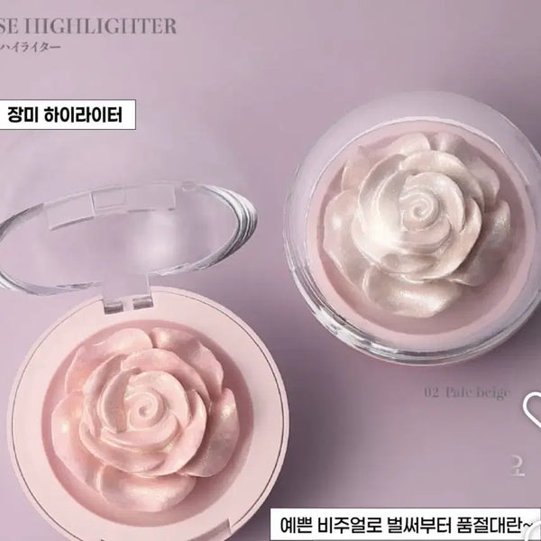 [BUNJANG] 3D Rose Highlighter Set (2 Types) / 입체로즈 하이라이터 2종