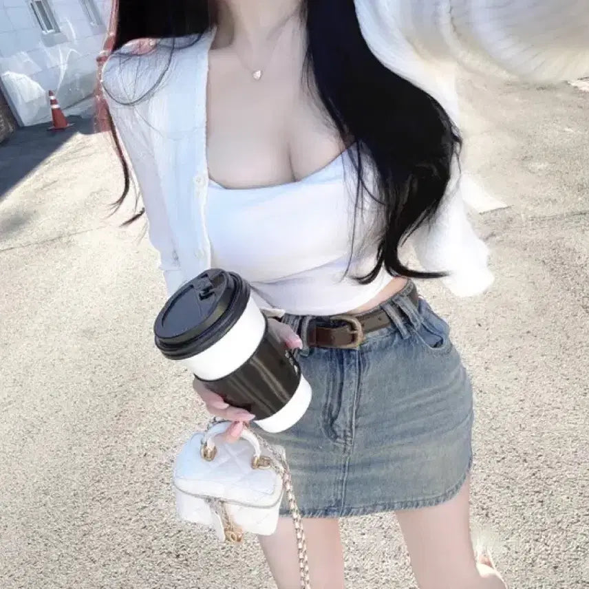 [BUNJANG] Glamni Valentine Cardigan White Knit Cardigan Crop V-Neck Bolero Ribbed / 글램니 발렌타인 가디건 화이트 니트가디건 크롭 브이넥 볼레로 골지 에이블리