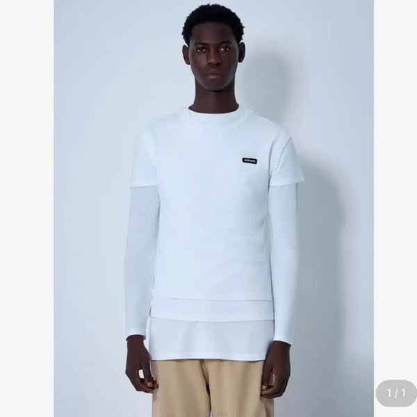 [BUNJANG] Miu Miu Layered Short-Sleeve Long-Sleeve T-Shirt / 미우미우 반팔 긴팔 티셔츠
