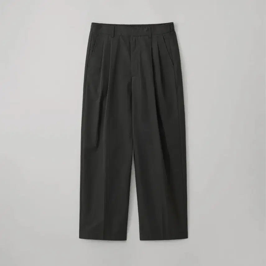 [BUNJANG] Another Office Bonjour 2 Tuck Pants Almost Black / [01] 어나더오피스 Bonjour 2 tuck pants almost black