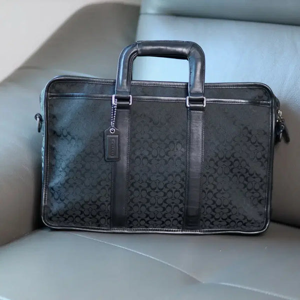 [BUNJANG] COACH Signature Jacquard Canvas Briefcase / 관리 잘한 코치 서류가방