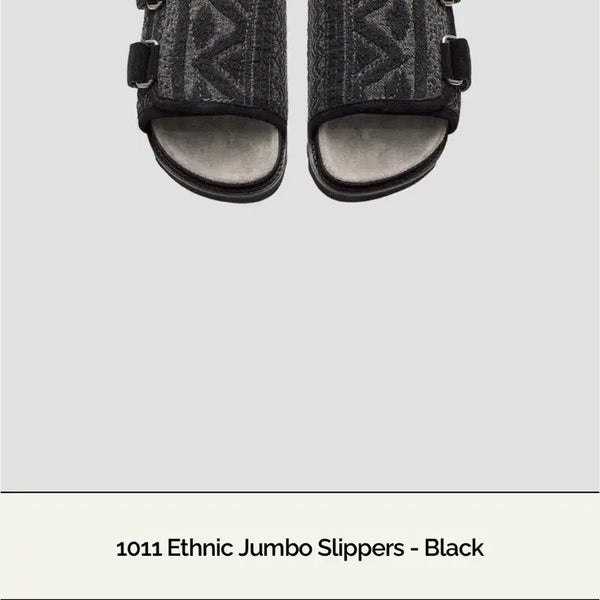 [BUNJANG] Polyteru 1011 Ethnic Jumbo Slippers Black / 폴리테루 1011엔틱 점보 슬리퍼 블랙