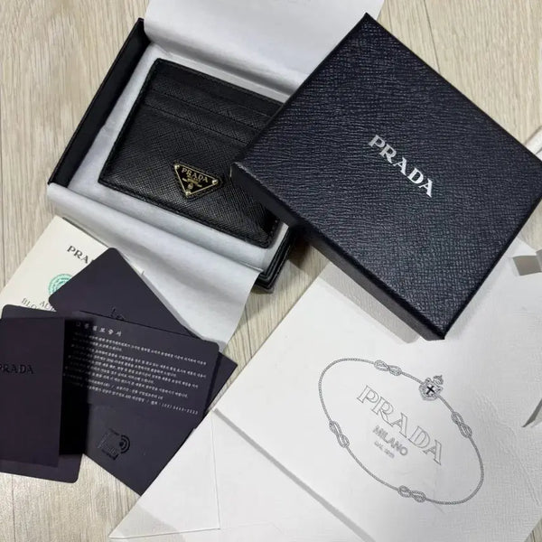 [BUNJANG] Prada Saffiano Card Holder Black / 프라다 사피아노 카드지갑 블랙