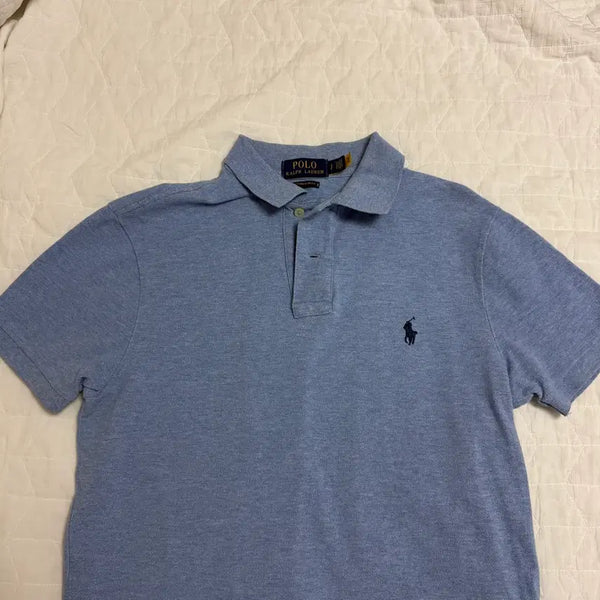 [BUNJANG] Polo Ralph Lauren Custom Slim Fit Short Sleeve Polo Shirt S Blue / 폴로 랄프로렌 커스텀 슬림핏 반팔 카라티 S 블루