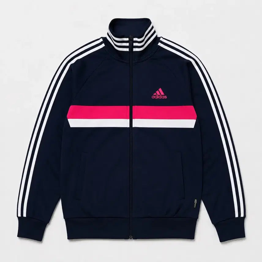 [BUNJANG] Adidas Track Top Jersey Navy Pink Color Block Rare / 아디다스 트랙탑 네이비 핑크 배색 희귀 져지 (망고)