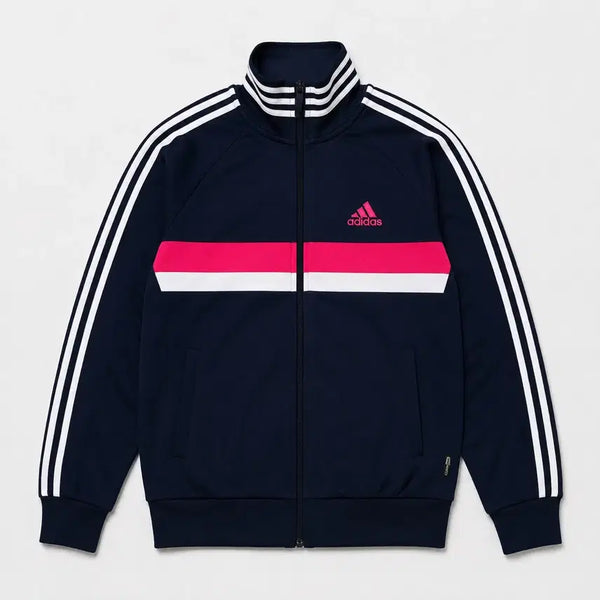 [BUNJANG] Adidas Track Top Jersey Navy Pink Color Block Rare / 아디다스 트랙탑 네이비 핑크 배색 희귀 져지 (망고)