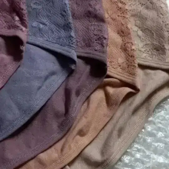 [BUNJANG] Women's Cotton Blend Lace Trim Panties - 5 Pack / 여성팬티 5장