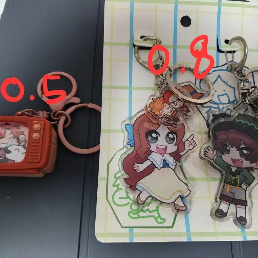 [BUNJANG] Lad The TV Acrylic Keyring & Rich House JameDino Acrylic Keyring Bundle / 급전할인원가이하)라더 티브이tv키링,부잣집 잠뜰공룡 아크릴키링