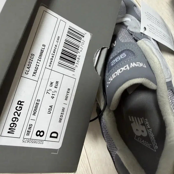 [BUNJANG] New Balance 992 Grey M992gr / [260] 뉴발란스 992 그레이 M992gr