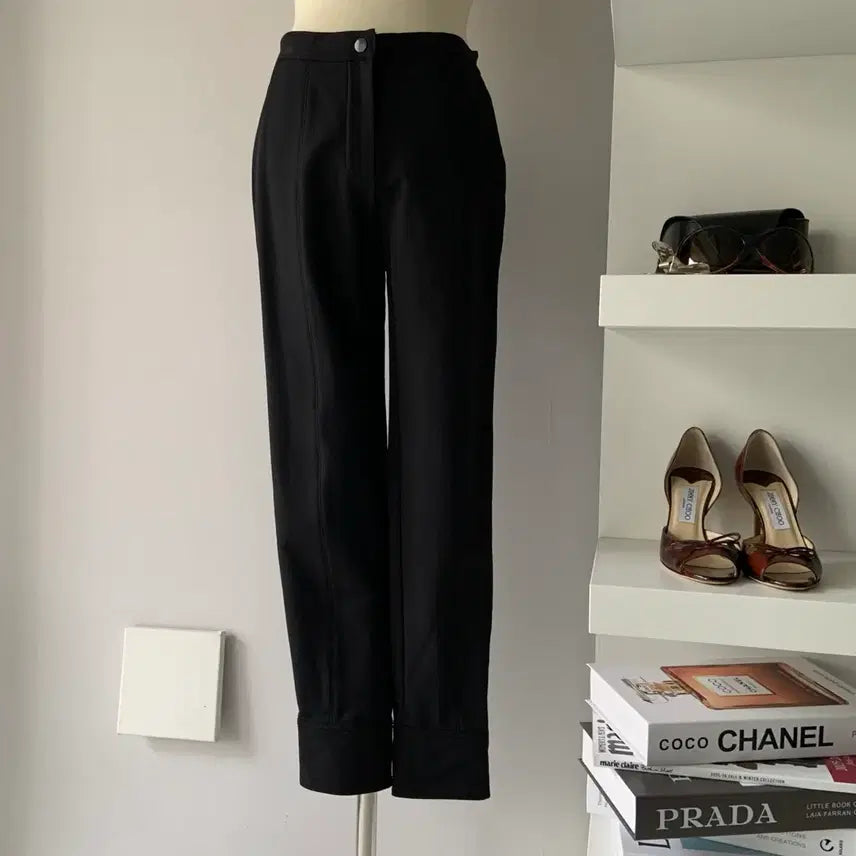 [BUNJANG] OBZEE Black Nylon Blend Slacks / [44] 오브제 아카이브 블랙 슬랙스
