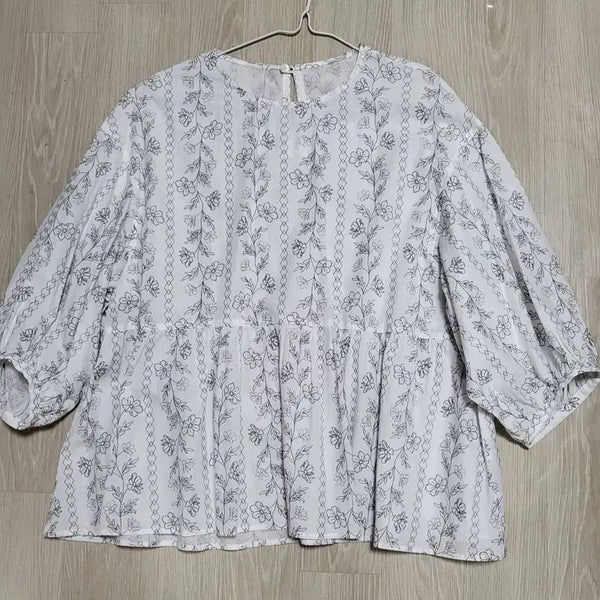 [BUNJANG] Beaker Floral Print Frill Blouse / 비이커 여름 블라우스~^^