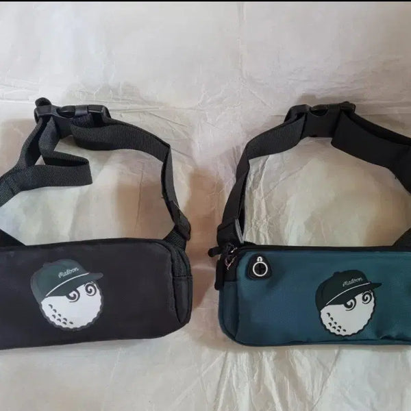 [BUNJANG] Malbon Golf Hip Bag Black/Green / 말본 골프 힙색 블랙/그린