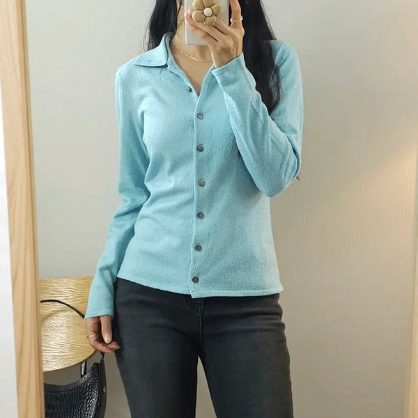 [BUNJANG] Anforme Women's Long-Sleeve Collar Cardigan / (M)일본 anforme 여성 긴팔 카라 가디건 G13W4379