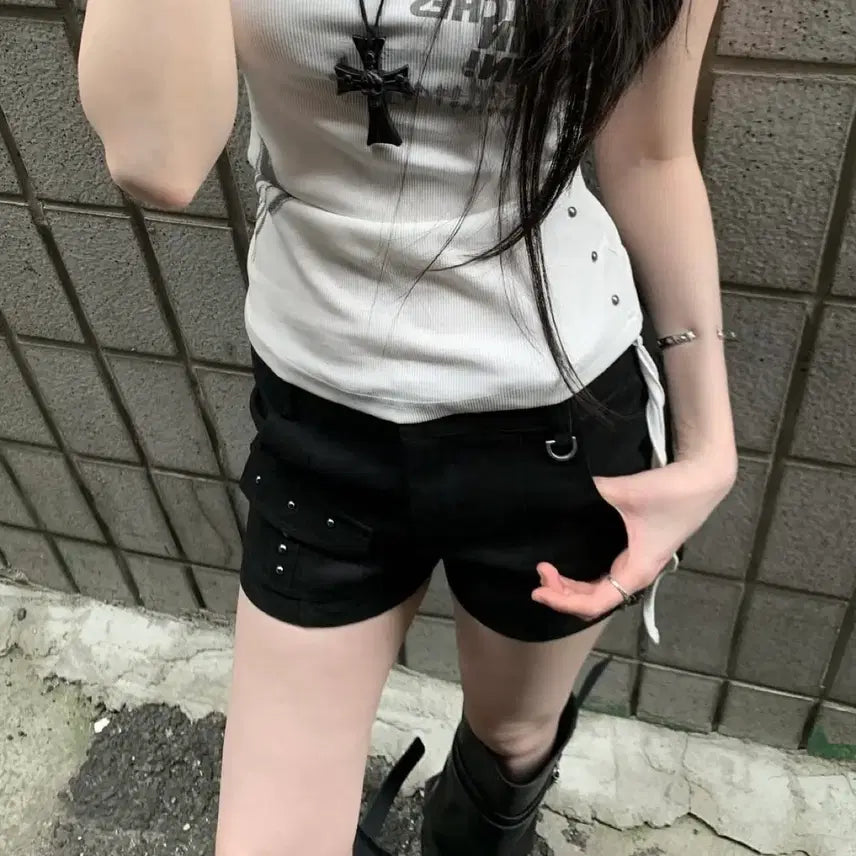 [BUNJANG] LIBERAL NEWS Black Shot Denim Shorts / 리버뉴스 LIBERAL NEWS 블랙 샷 데님 팬츠 반바지 블랙