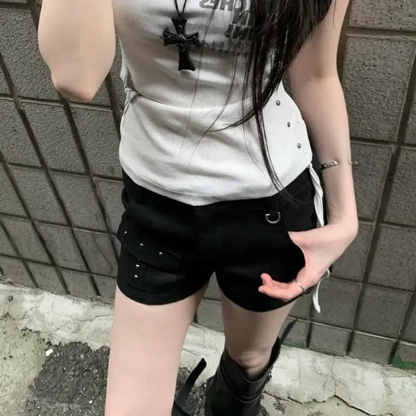 [BUNJANG] LIBERAL NEWS Black Shot Denim Shorts / 리버뉴스 LIBERAL NEWS 블랙 샷 데님 팬츠 반바지 블랙