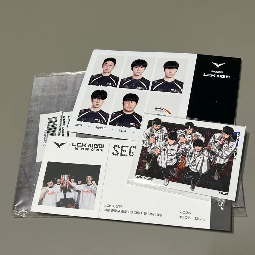 [BUNJANG] Hanwha Life Esports 2025 LCK Photo Exhibition Ticket, Postcard, and Proof Photo Bundle / 2025 lck사진전 한화생명 엽서 증사 티켓 일괄