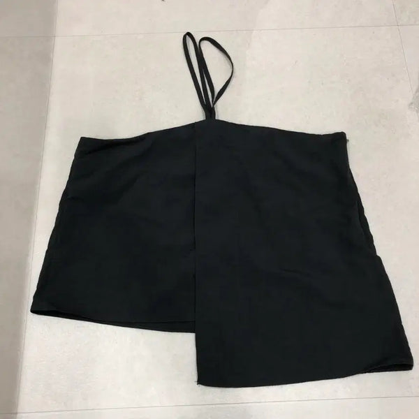 [BUNJANG] Black Halterneck Sleeveless Blouse / 블랙 홀터넥 민소매 슬리브리스 블라우스