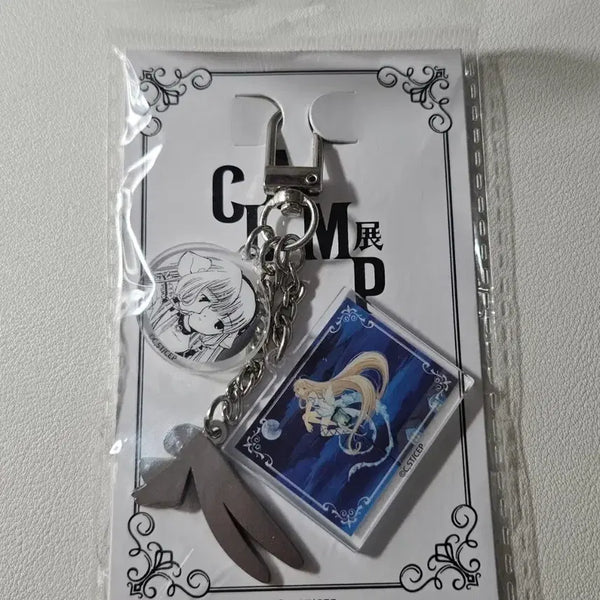 [BUNJANG] CLAMP Chobits Meiklampe Acrylic Keychain with Badge / 클램프전 쵸비츠 마이클램프 키링