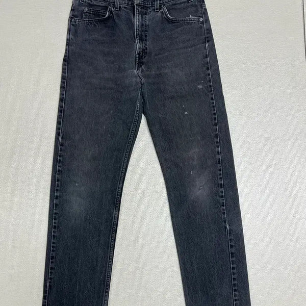[BUNJANG] Levi's 505 Orange Tab Charcoal Black Straight Leg Jeans (1996) / 90s 리바이스 505 Orange Tab 차콜 블랙 스트레이트 데님 33/32