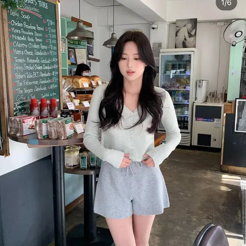 [BUNJANG] Shop Minet Jueok Market Cardigan Mint / 샵미네트 주옥 마켓 가디건 새상품