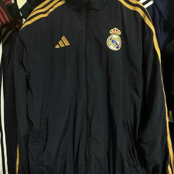 [BUNJANG] Adidas Real Madrid 23/24 Reversible Anthem Jacket Jersey Tracktop / 아디다스 레알마드리드 23/24리버시블 앤섬 자켓 져지 트랙탑