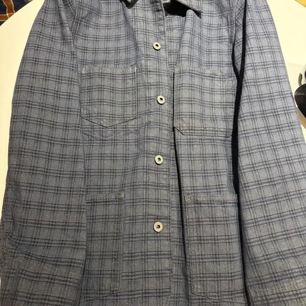 [BUNJANG] RRL Plaid Jacquard Denim Jacket S / 더블알엘 rrl 플래드 자카드 데님 자켓 S
