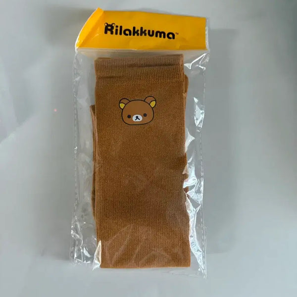 [BUNJANG] Rilakkuma Brown Knee Socks / 리락쿠마 브라운 니삭스