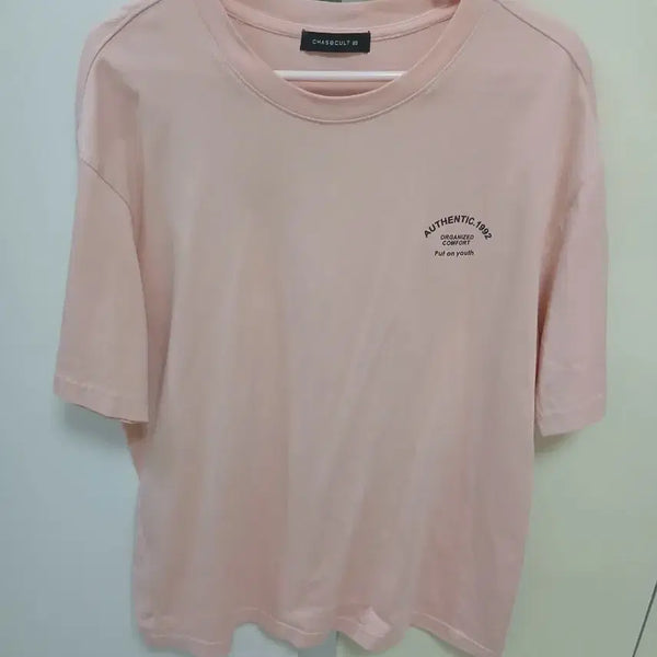 [BUNJANG] Chase Cult Pink Short Sleeve T-Shirt Size 95 / 체이스컬트 핑크 반팔 티셔츠 새옷95호