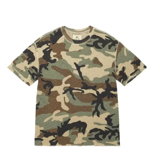 [BUNJANG] Stussy Camo Waffle Thermal T-Shirt / 스투시 카모 써멀 티셔츠