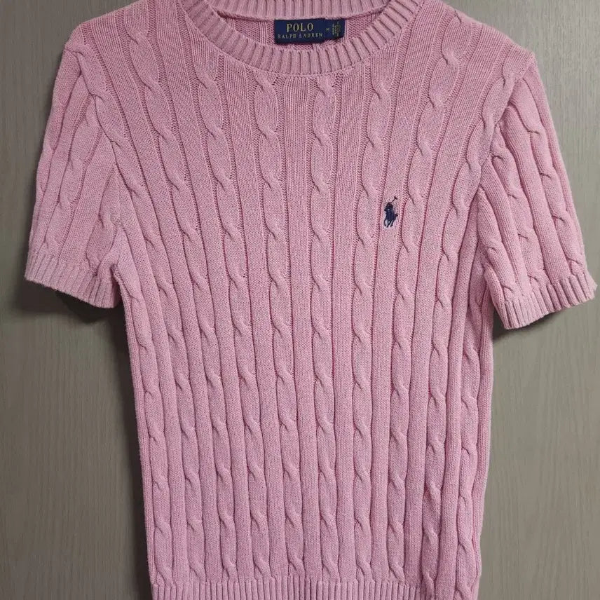 [BUNJANG] Polo Ralph Lauren Cable Knit Short Sleeve Sweater M / F] 폴로 랄프로렌 꽈베기 반팔니트, M*