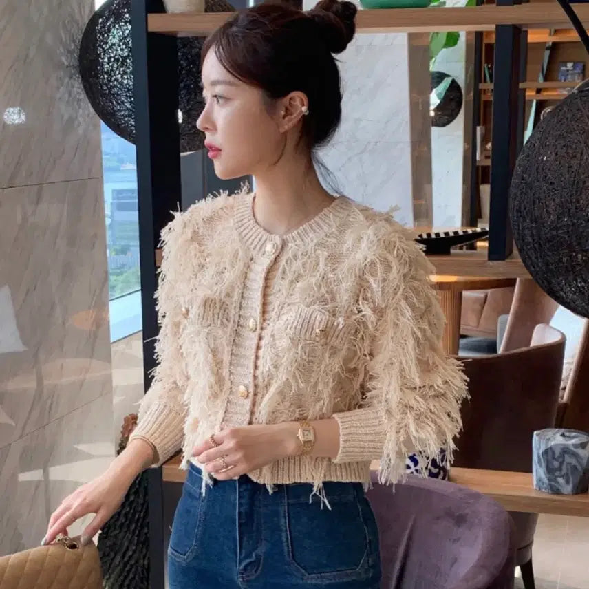 [BUNJANG] Bissini Surgical Cardigan Beige / 바이씨니 수술 가디건 베이지컬러