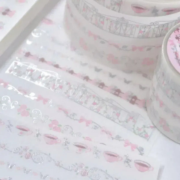 [BUNJANG] Pearl Button Kiss Cut Sticker Set / 펄리버튼 키스컷