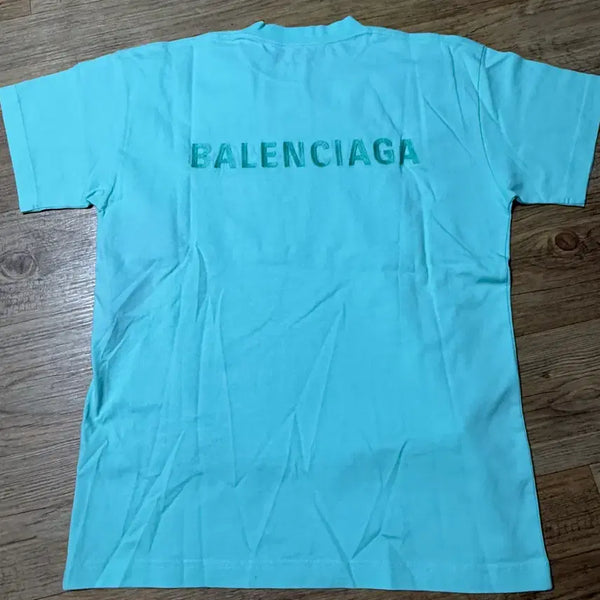 [BUNJANG] Balenciaga Mint Logo T-Shirt (Size S) / 새상품 발렌시아가 티셔츠 민트 S