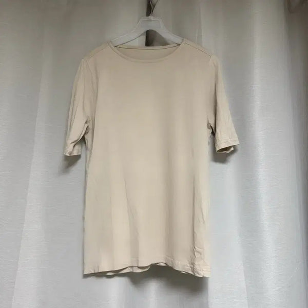 [BUNJANG] Basic Short Sleeve T-Shirt Beige / 새상품 ) 베이지 기본 반팔 티셔츠