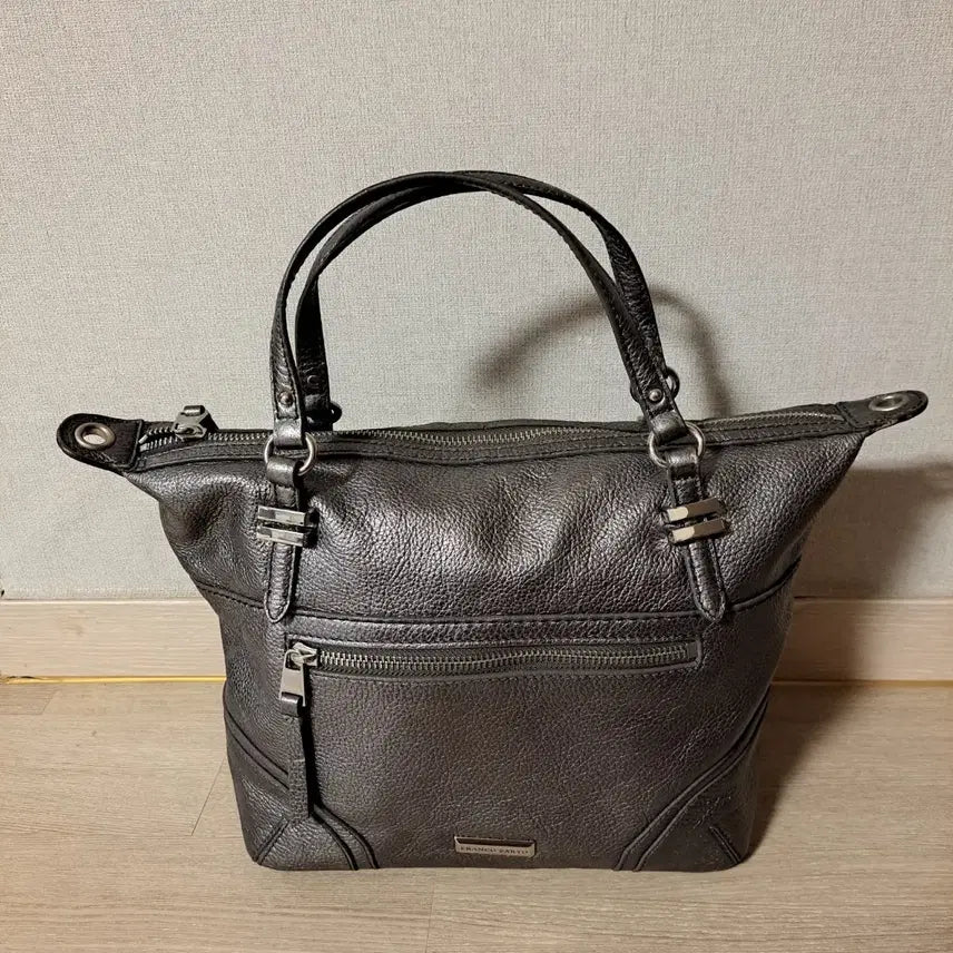 [BUNJANG] Franco Sarto Metallic Brown Tote Bag Shoulder Bag / 프랑코 사르토 토트백 숄더백 메탈릭 브라운