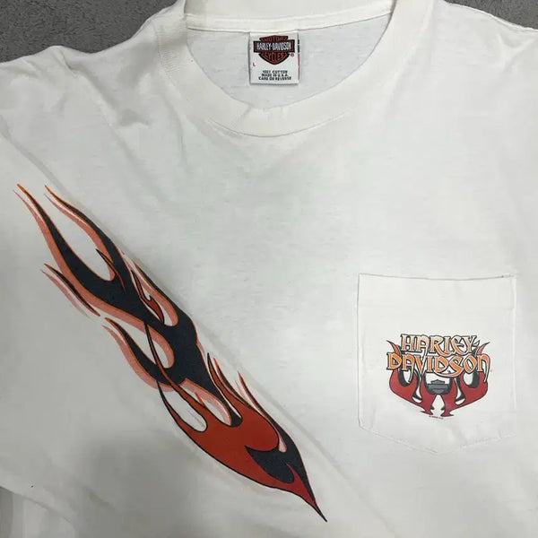 [BUNJANG] Harley-Davidson Flame Long Sleeve T-Shirt (Made in USA, 2002) / 00s made in usa 할리데이비슨 플레임 롱슬리브