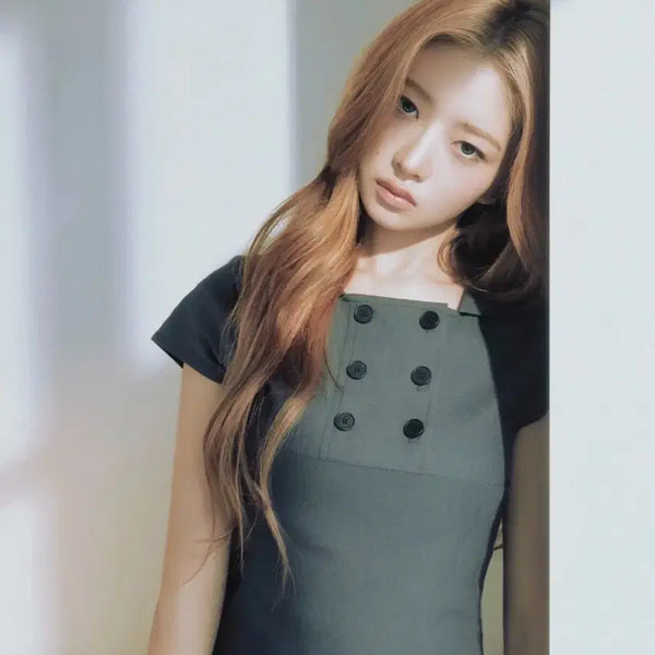 [BUNJANG] Miseki Seoul Double Button Shirts Top - Charcoal / 미세키서울 Double button shirts top CHARCOAL