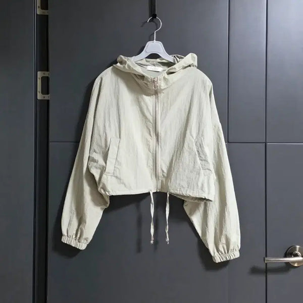 [BUNJANG] Cropped Windbreaker Jacket / [55~66]크롭 바람막이자켓