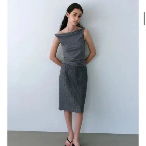 [BUNJANG] SUTO Crinkled Sheer Midi Skirt / 수토 Crinkled Sheer Midi Skirt