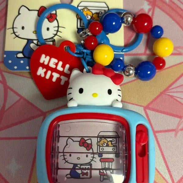 [BUNJANG] Sanrio Hello Kitty Mini TV Keychain / 산리오 키티 미니 티비키링 텔레비전 키링